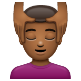 Чоловікові масажують обличчя: темний тон шкіри для WhatsApp 2.26.8.72