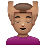 Homem Recebendo Massagem Facial: Pele Morena para WhatsApp 2.26.8.72