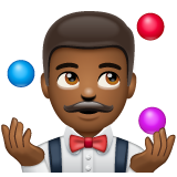 Homem Malabarista: Pele Morena Escura para WhatsApp 2.26.8.72