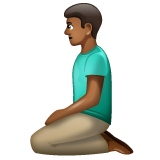 Homem Ajoelhando: Pele Morena Escura para WhatsApp 2.26.8.72