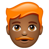 Homem: Pele Morena Escura, Cabelo Vermelho para WhatsApp 2.26.8.72