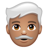 Homem: Pele Morena, Cabelo Branco para WhatsApp 2.26.8.72