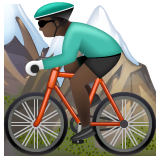 Homem Fazendo Mountain Bike: Pele Escura para WhatsApp 2.26.8.72