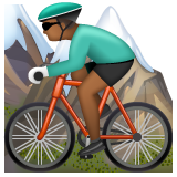 Homem Fazendo Mountain Bike: Pele Morena Escura para WhatsApp 2.26.8.72