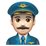 Piloto De Avião Homem: Pele Clara para WhatsApp 2.26.8.72