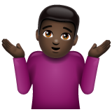 Homem Dando De Ombros: Pele Escura para WhatsApp 2.26.8.72