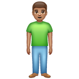 Homem Em Pé: Pele Morena para WhatsApp 2.26.8.72