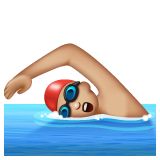 Homem Nadando: Pele Morena Clara para WhatsApp 2.26.8.72