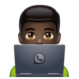 Мужчина-инженер: очень темный тон кожи для WhatsApp 2.26.8.72