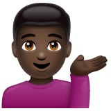 Homem Com A Palma Virada Para Cima: Pele Escura para WhatsApp 2.26.8.72