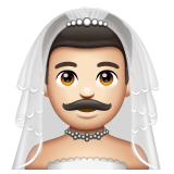 Мужчина в фате: очень светлый тон кожи для WhatsApp 2.26.8.72