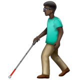 Homem Com Bengala Para Cego: Pele Escura para WhatsApp 2.26.8.72