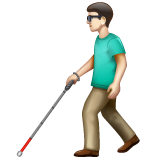 Homem Com Bengala Para Cego: Pele Clara para WhatsApp 2.26.8.72