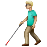 Homem Com Bengala Para Cego: Pele Morena Clara para WhatsApp 2.26.8.72