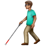 Homem Com Bengala Para Cego: Pele Morena para WhatsApp 2.26.8.72