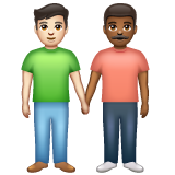 Dois Homens De Mãos Dadas: Pele Clara, Pele Morena Escura para WhatsApp 2.26.8.72