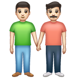 Dois Homens De Mãos Dadas: Pele Clara para WhatsApp 2.26.8.72