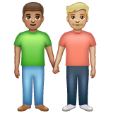 Dois Homens De Mãos Dadas: Pele Morena, Pele Morena Clara para WhatsApp 2.26.8.72