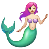 Женщина-русалка: очень светлый тон кожи для WhatsApp 2.26.8.72