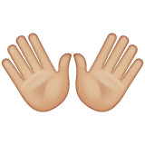 Mãos Abertas: Pele Morena Clara para WhatsApp 2.26.8.72