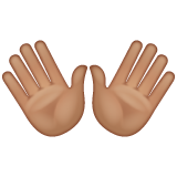 Долоні в сторони: середній тон шкіри для WhatsApp 2.26.8.72