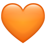 Оранжевое сердце для WhatsApp 2.26.8.72