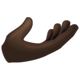 Palma Da Mão Virada Para Cima: Pele Escura para WhatsApp 2.26.8.72