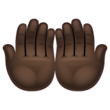 Долоні човником: дуже темний тон шкіри для WhatsApp 2.26.8.72