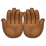 Palmas Unidas Para Cima: Pele Morena Escura para WhatsApp 2.26.8.72