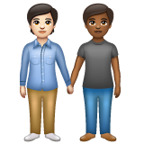 Pessoas De Mãos Dadas: Pele Clara, Pele Morena Escura para WhatsApp 2.26.8.72