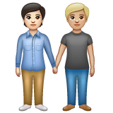 Pessoas De Mãos Dadas: Pele Clara, Pele Morena Clara para WhatsApp 2.26.8.72