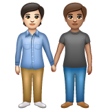 Pessoas De Mãos Dadas: Pele Clara, Pele Morena para WhatsApp 2.26.8.72