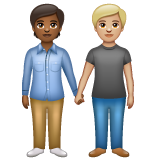 Pessoas De Mãos Dadas: Pele Morena Escura, Pele Morena Clara para WhatsApp 2.26.8.72