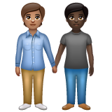 Pessoas De Mãos Dadas: Pele Morena, Pele Escura para WhatsApp 2.26.8.72