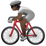 Велосипедист: дуже темний тон шкіри для WhatsApp 2.26.8.72