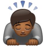 Orang menunduk: ton kulit sederhana gelap untuk WhatsApp 2.26.8.72