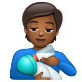 Pessoa Alimentando Bebê: Pele Morena Escura para WhatsApp 2.26.8.72