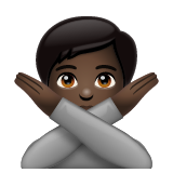 Pessoa Fazendo Gesto De “Não”: Pele Escura para WhatsApp 2.26.8.72