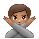 Pessoa Fazendo Gesto De “Não”: Pele Morena para WhatsApp 2.26.8.72