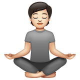 Pessoa Na Posição De Lótus: Pele Clara para WhatsApp 2.26.8.72