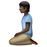 Людина на колінах: дуже темний тон шкіри для WhatsApp 2.26.8.72