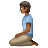 Людина на колінах: темний тон шкіри для WhatsApp 2.26.8.72