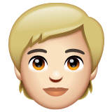 Людина зі світлим волоссям: дуже світлий тон шкіри для WhatsApp 2.26.8.72