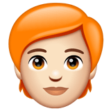 Pessoa: Pele Clara, Cabelo Vermelho para WhatsApp 2.26.8.72