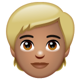 Людина зі світлим волоссям: середній тон шкіри для WhatsApp 2.26.8.72
