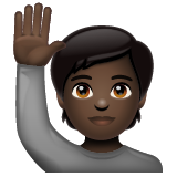 Pessoa Levantando A Mão: Pele Escura para WhatsApp 2.26.8.72