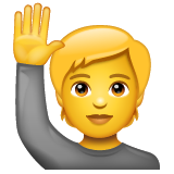 Людина з піднятою рукою для WhatsApp 2.26.8.72