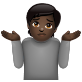 Pessoa Dando De Ombros: Pele Escura para WhatsApp 2.26.8.72