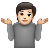 Pessoa Dando De Ombros: Pele Clara para WhatsApp 2.26.8.72