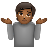 Pessoa Dando De Ombros: Pele Morena Escura para WhatsApp 2.26.8.72
